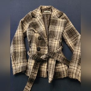 Women's small tweed peacoat